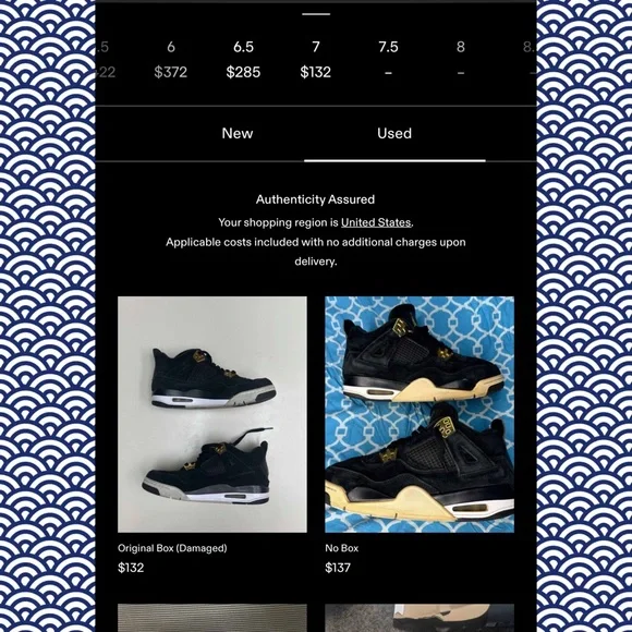 Air Jordan 4 Royalty GS 7y - Picture 2 of 12